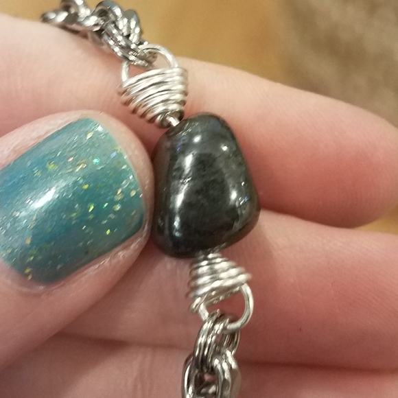 FINAL PRICE Hematite Double Stainless Toggle Skull Bracelet - Picture 8 of 10